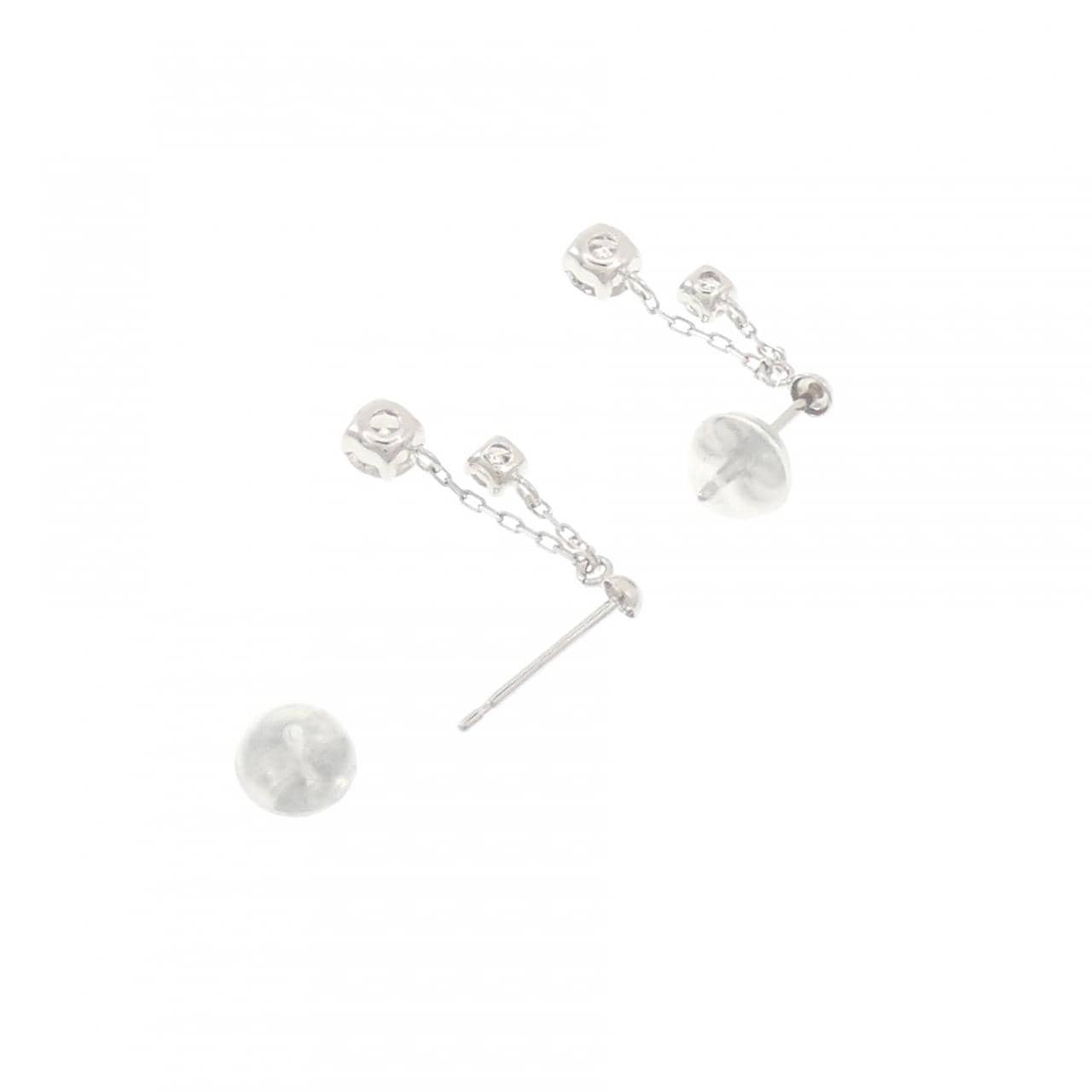 K18WG ダイヤモンド ピアス 0.50CT
