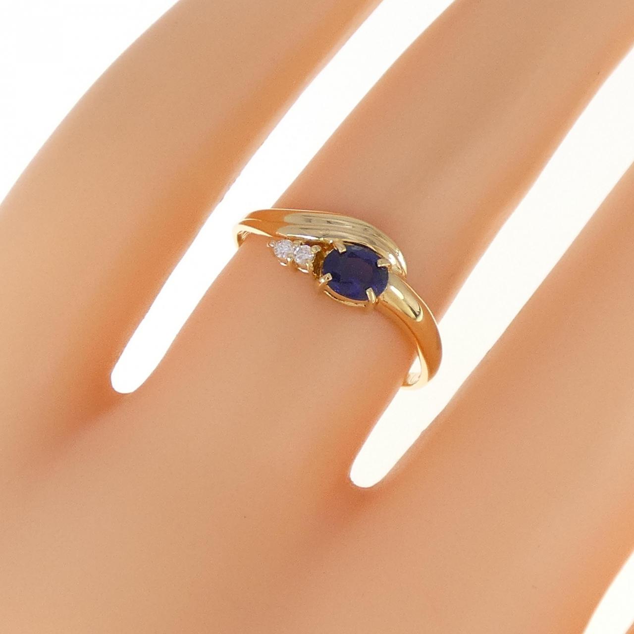 K18YG sapphire ring