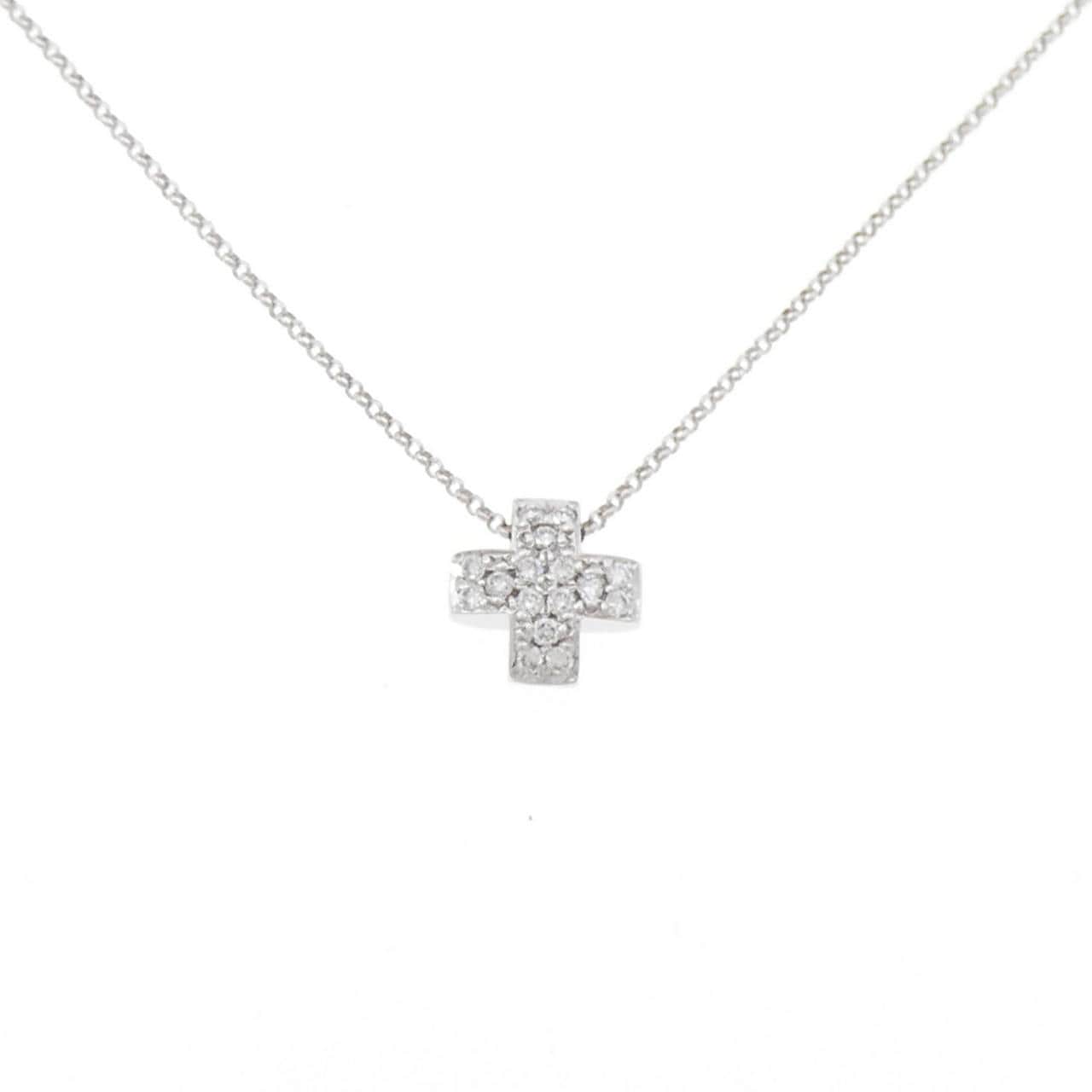 K18WG ダイヤモンド ネックレス 0.16CT