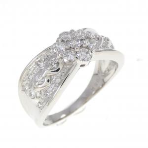 PT900 フラワー ダイヤモンド リング 0.50CT