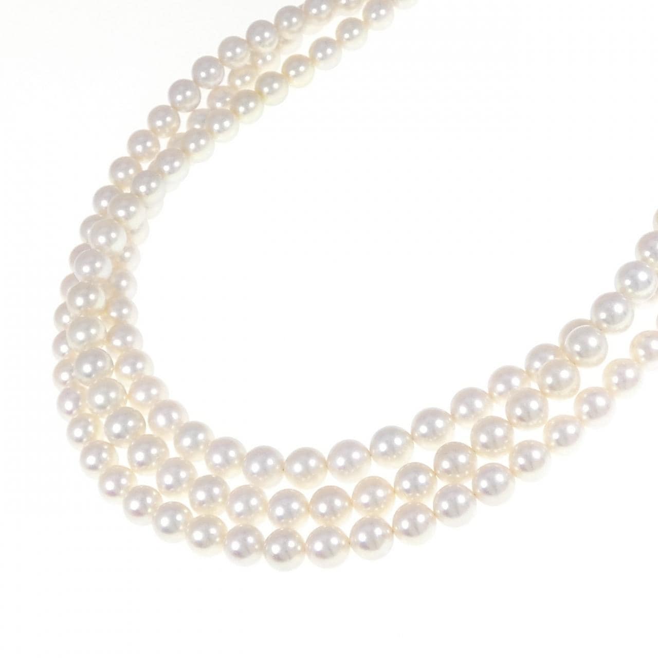 シルバークラスプ アコヤパール ネックレス 7-7.5mm