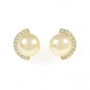 K18YG 白蝶パール ピアス 10.2mm