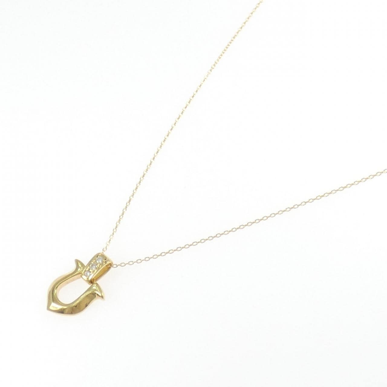 K18YG ダイヤモンド ネックレス 0.03CT