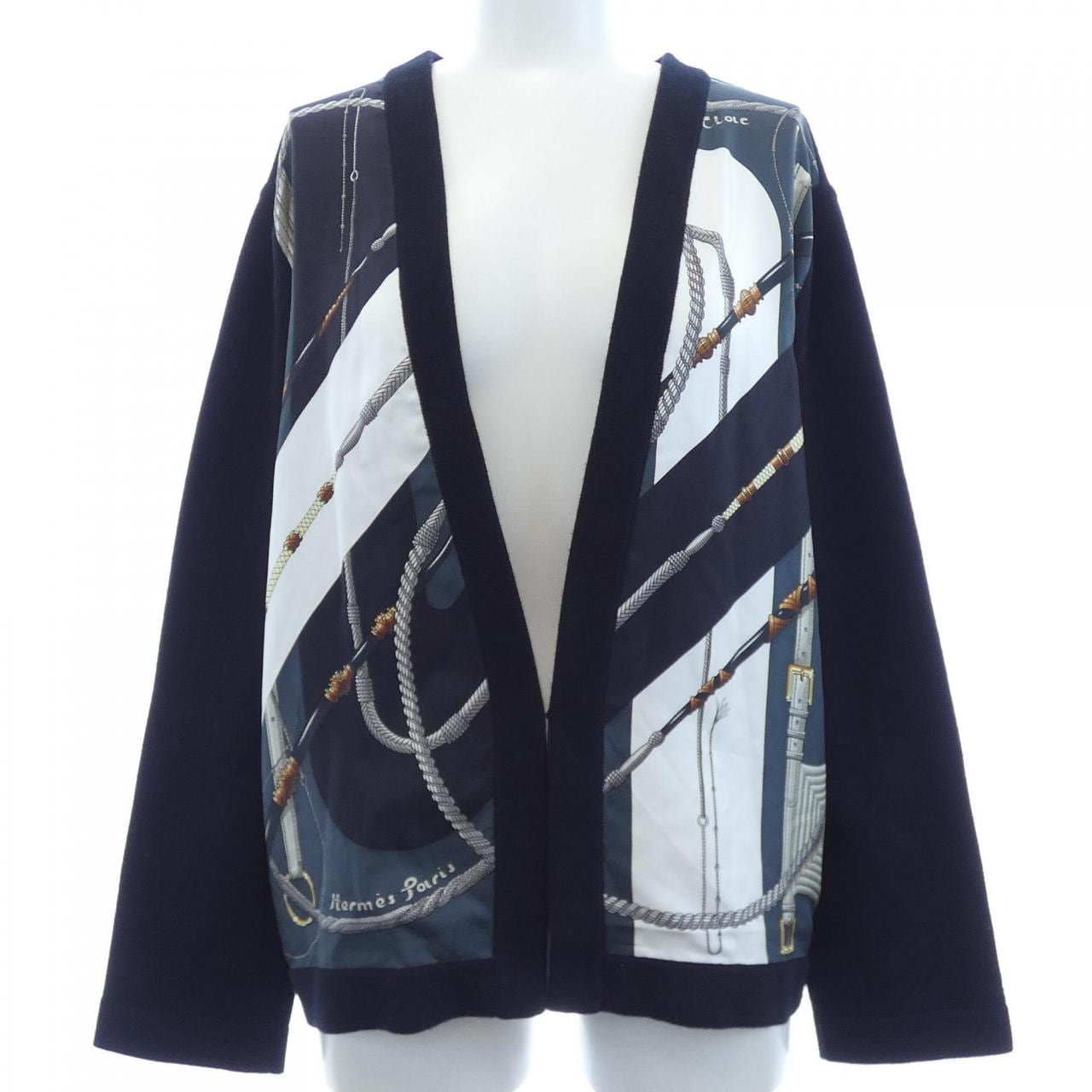 エルメス HERMES CLIC-CLAC 37-7751 ツイルレーヌ カーディガン