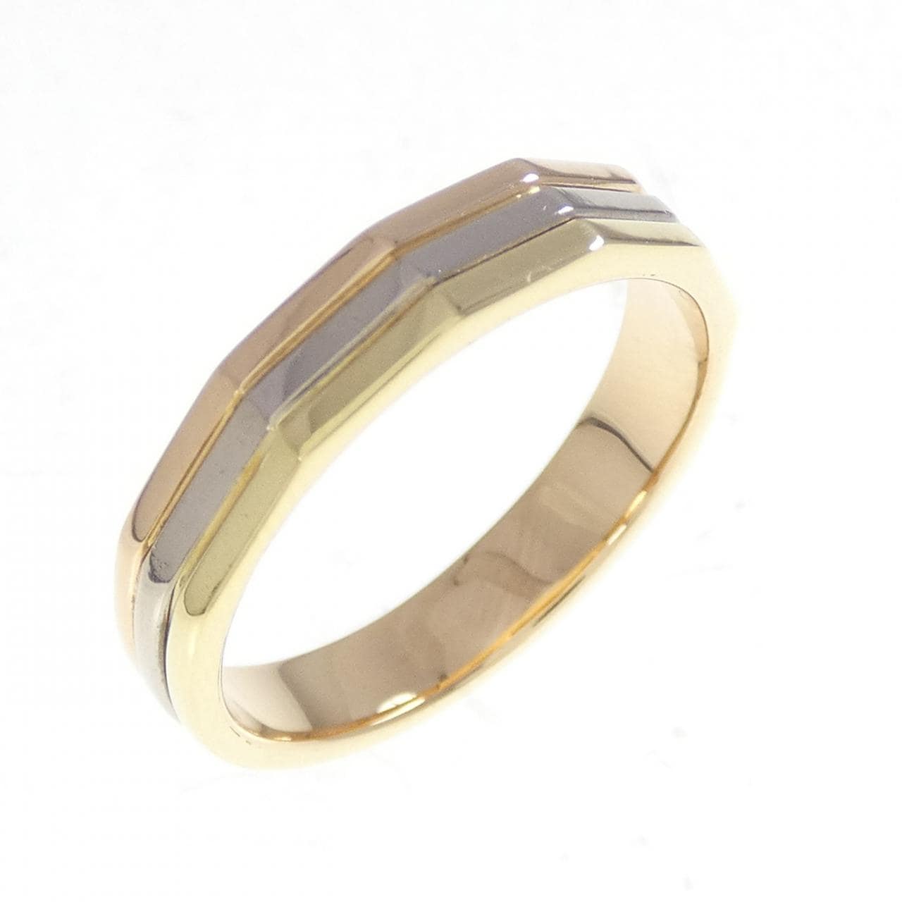 4゜C K18スリーカラー リング