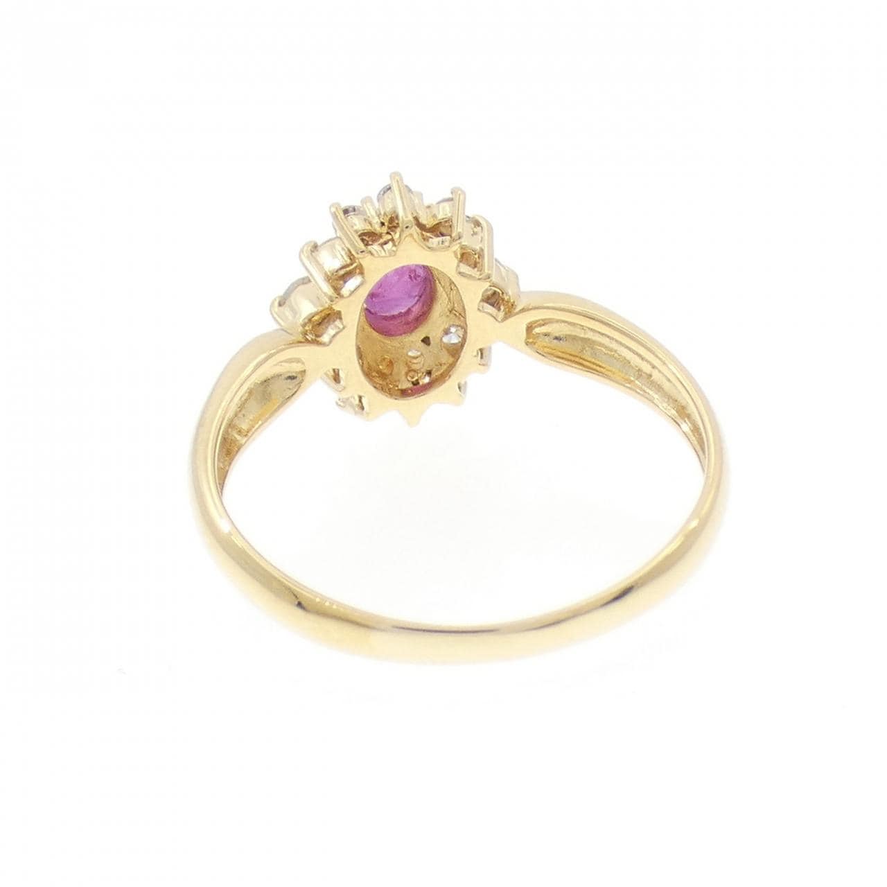 K18YG ルビー リング 0.28CT
