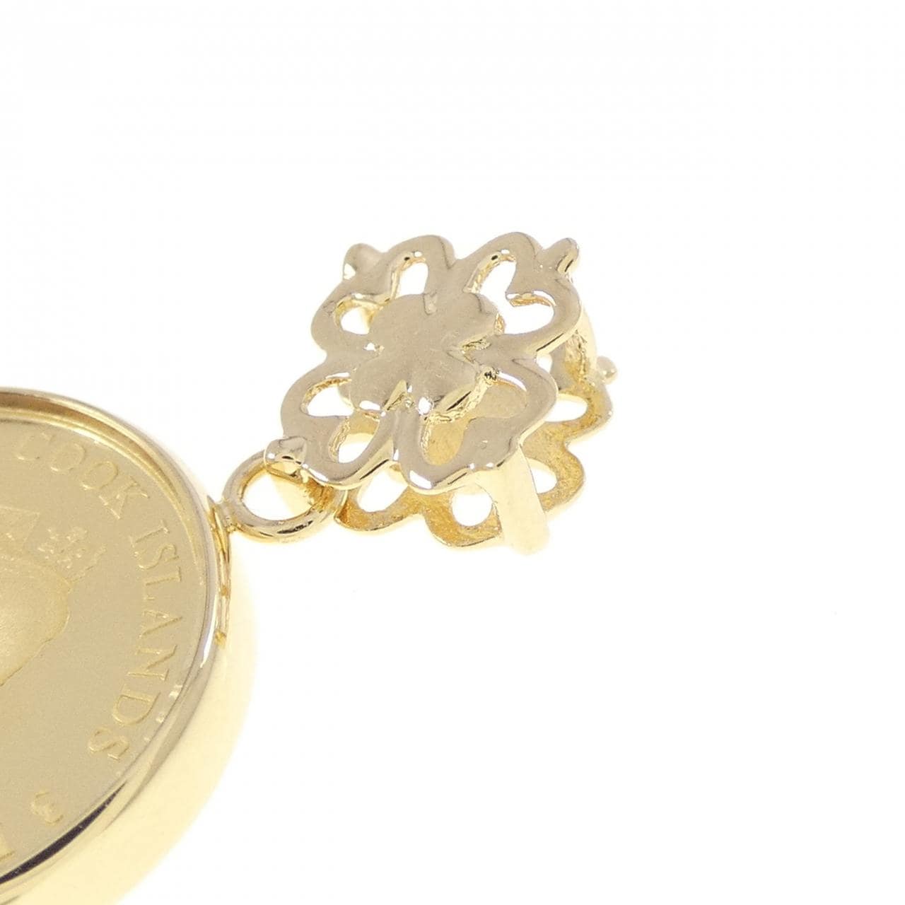 K18YG(枠) コイン ペンダント