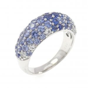 750WG サファイヤ リング 3.03CT