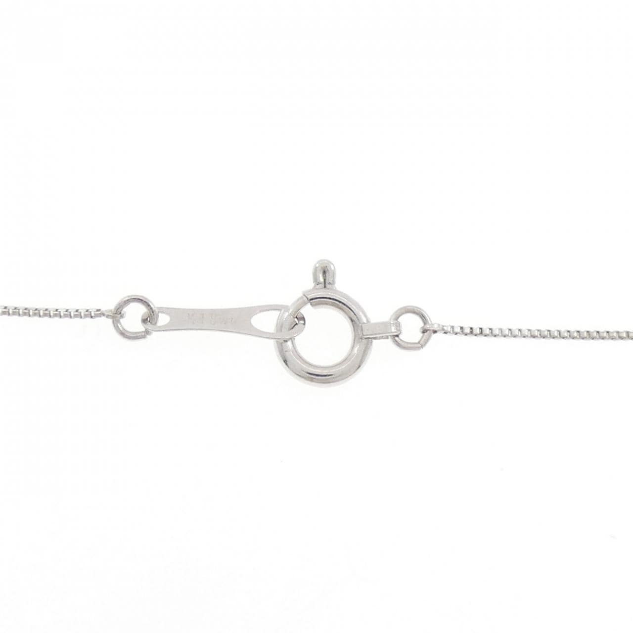 K18WG ソリティア ダイヤモンド ネックレス 0.305CT