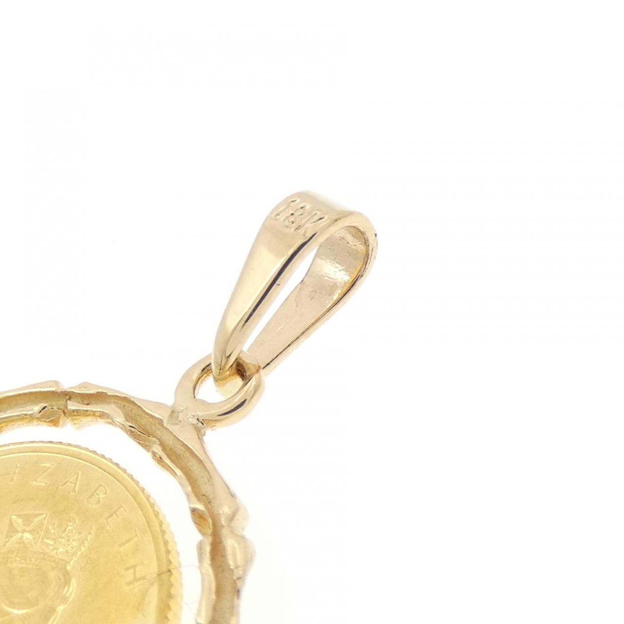 18KYG(枠) コイン ペンダント