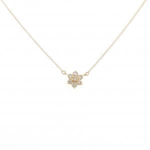 K18YG フラワー ダイヤモンド ネックレス 0.51CT