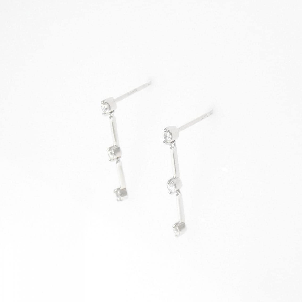 K14WG ダイヤモンド ピアス 0.20CT