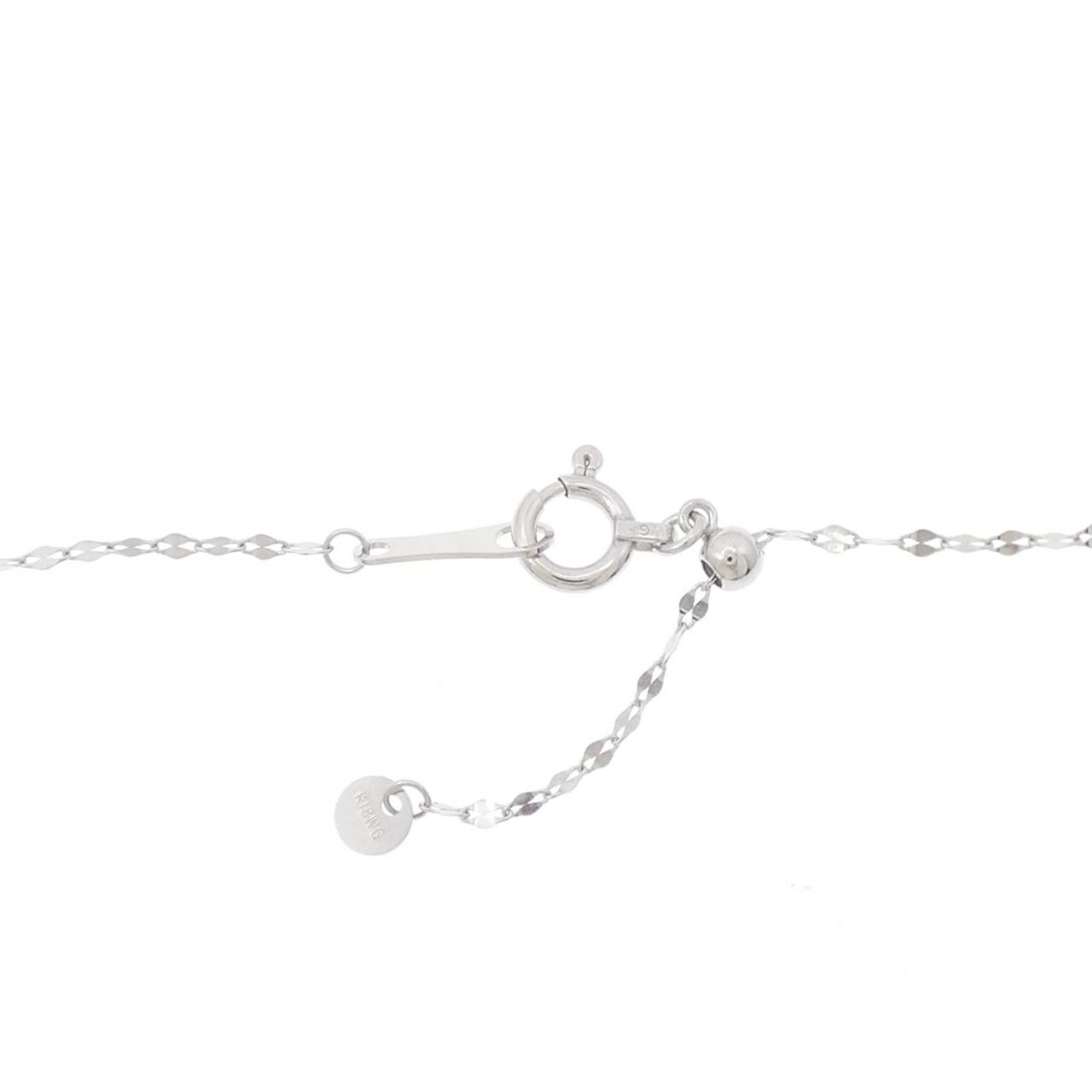 【新品】K18WG ハート ダイヤモンド ネックレス 0.01CT