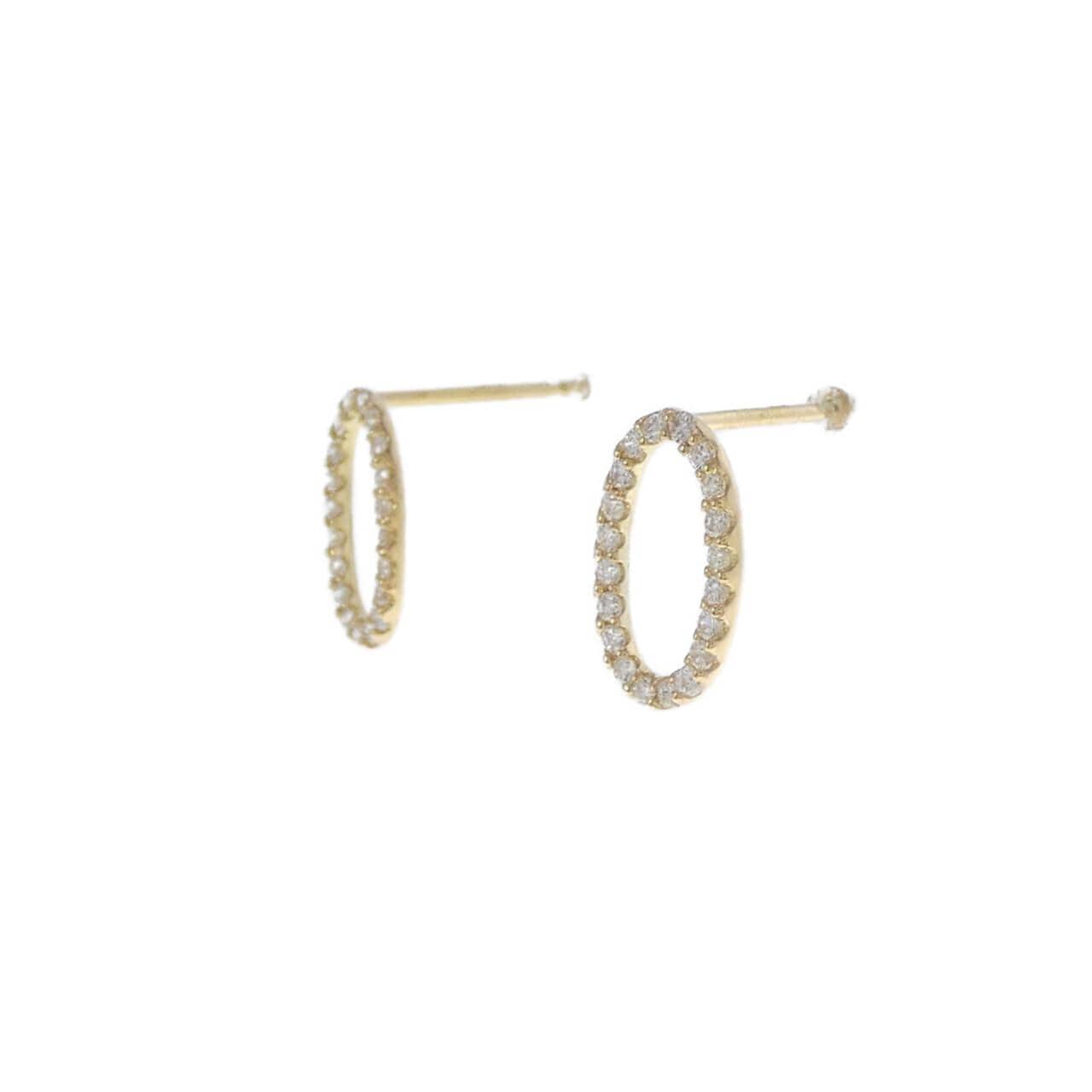 [再加工款] K18YG钻石耳环0.20CT