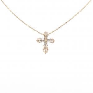 ジーエスティービー クロス ダイヤモンド ネックレス 0.13CT