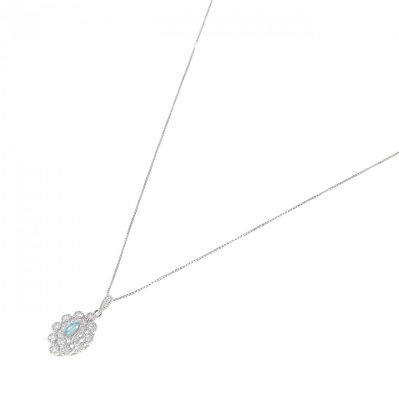 【新品】PT900/PT850 パライバトルマリン ネックレス 0.07CT