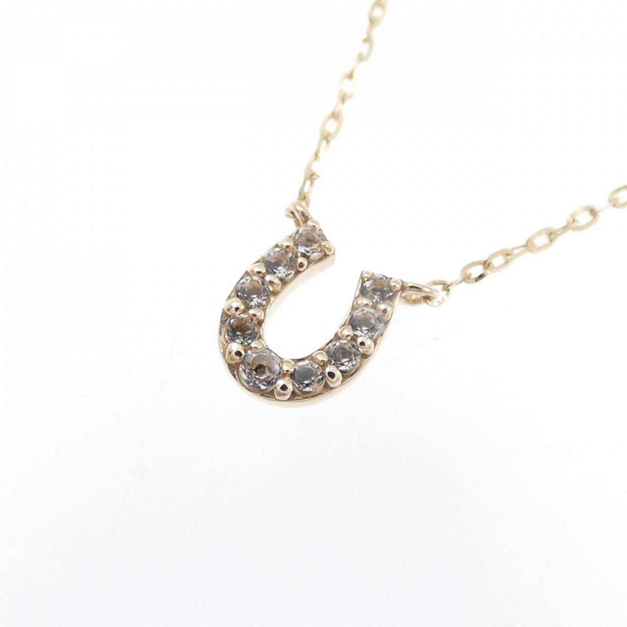 K10YG 馬蹄白托帕石項鍊