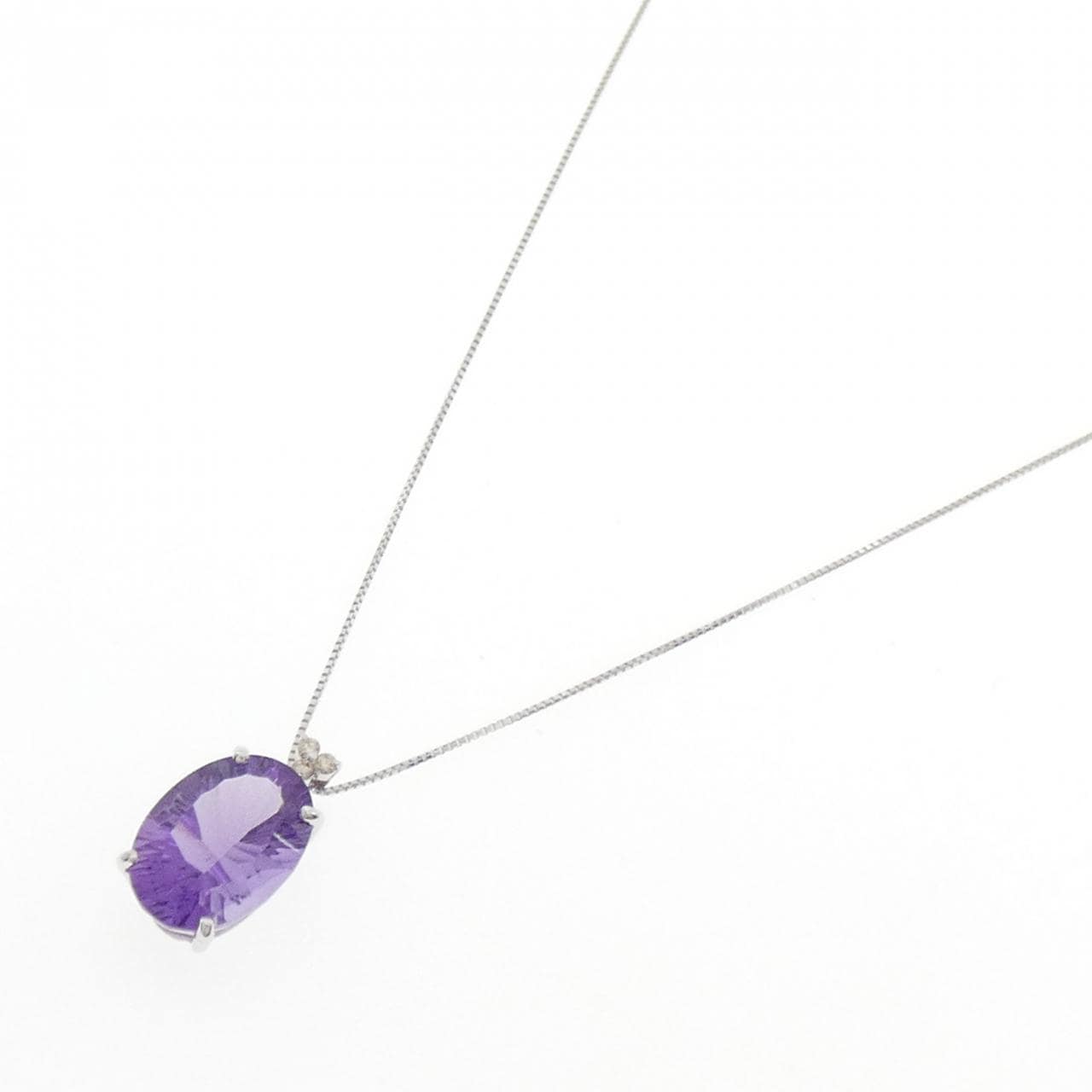 K18WG アメジスト ネックレス 5.28CT