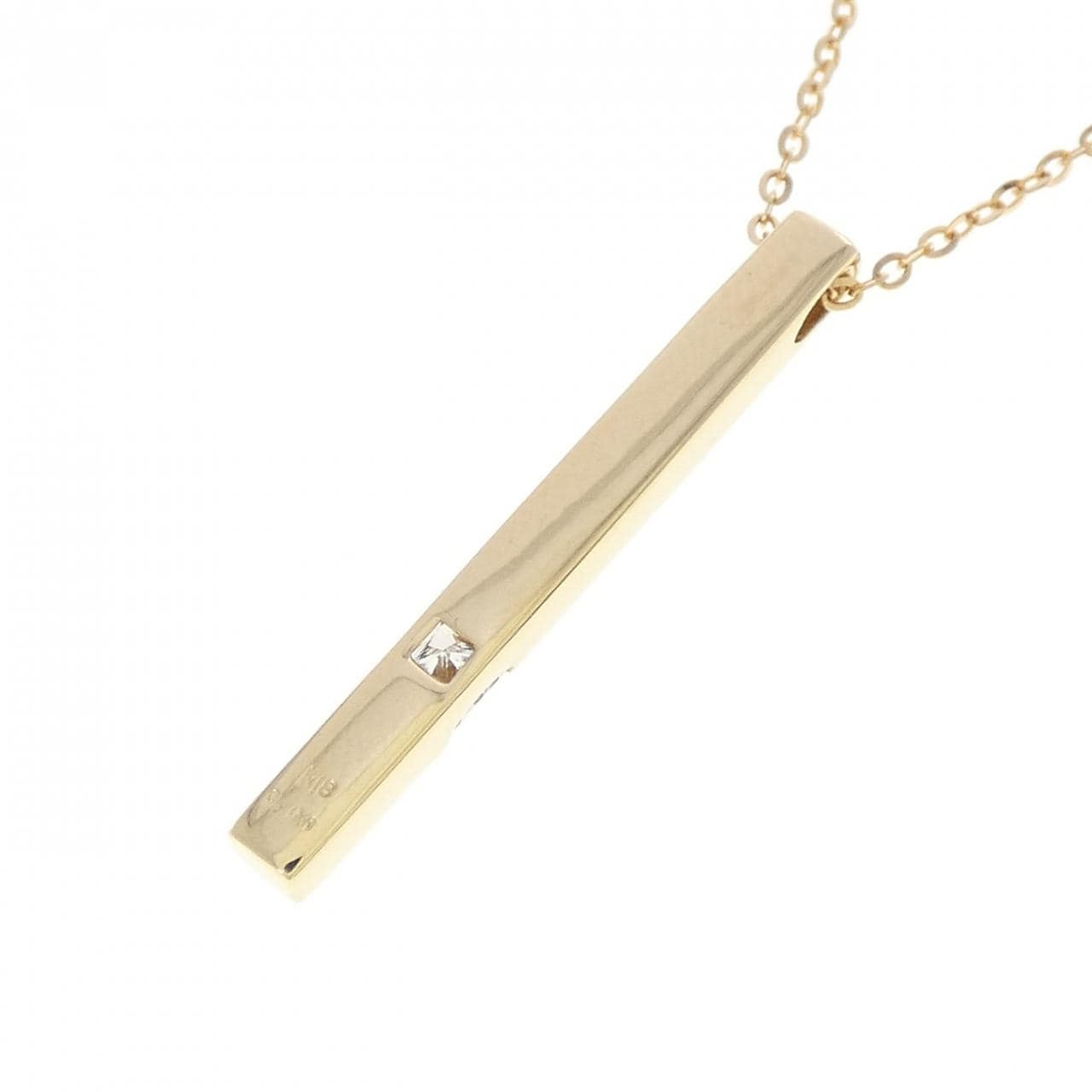 K18YG ダイヤモンド ネックレス 0.08CT