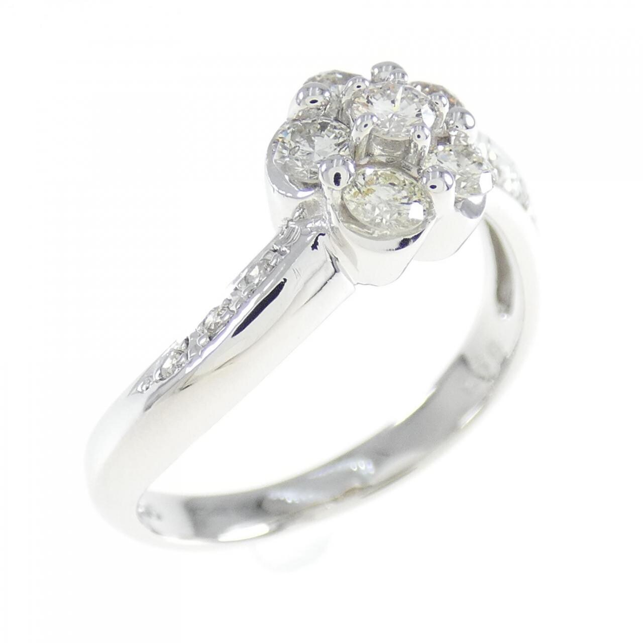 K18WG フラワー ダイヤモンド リング 0.50CT | www.trevires.be