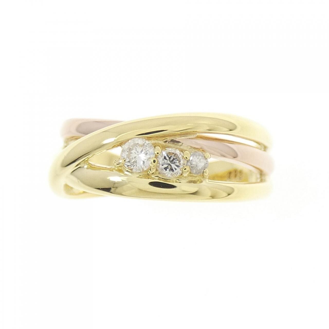 K18YG/K18PG ダイヤモンド リング 0.13CT
