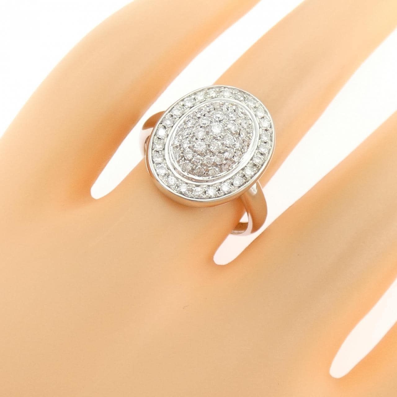 K18WG ダイヤモンド リング