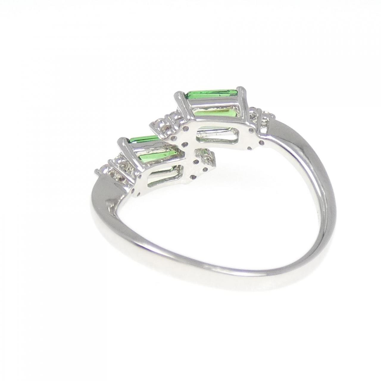 【新品】PT グリーンガーネット リング 1.00CT