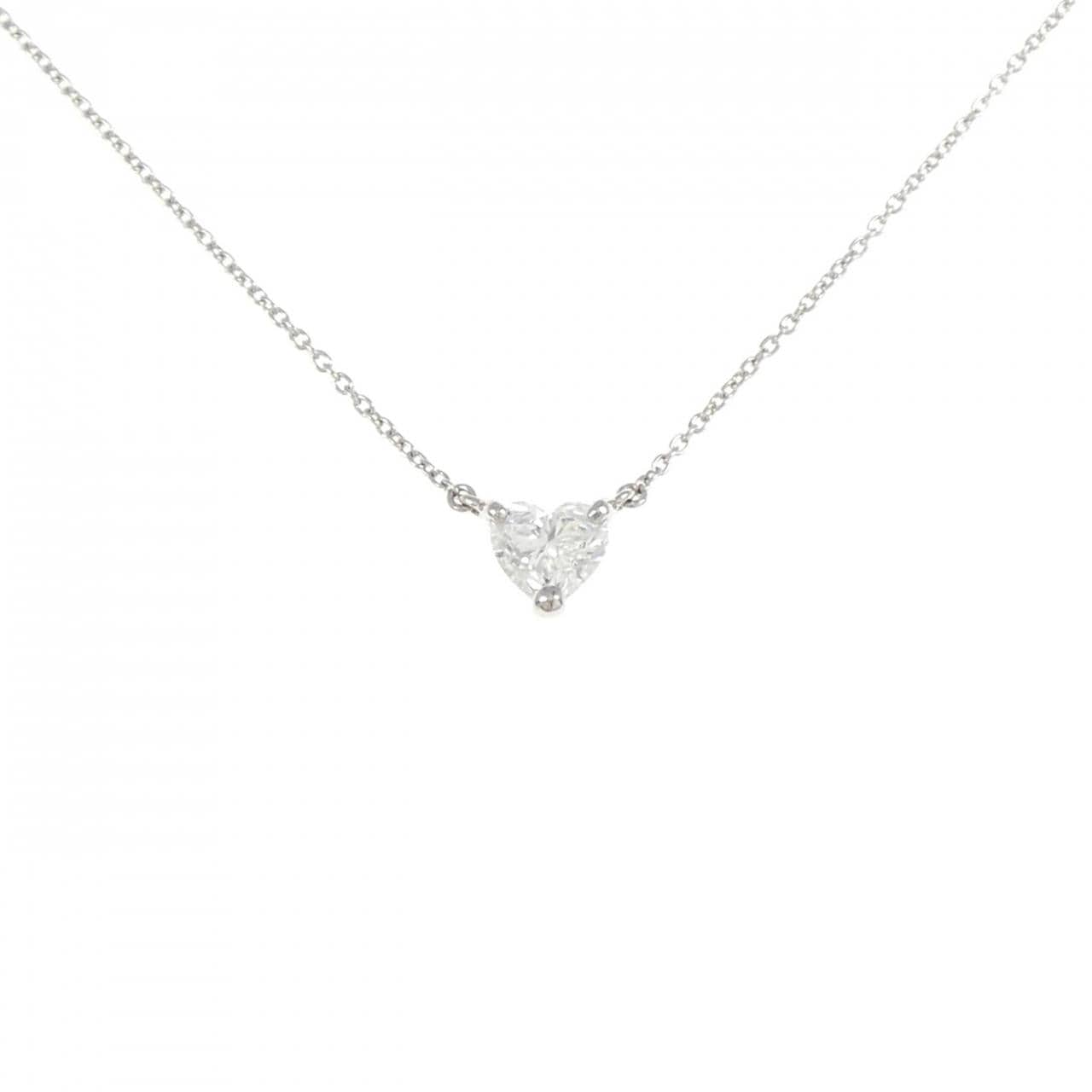 【リメイク】PT900/PT850 ダイヤモンド ネックレス 0.535CT F SI2 ハートシェイプ