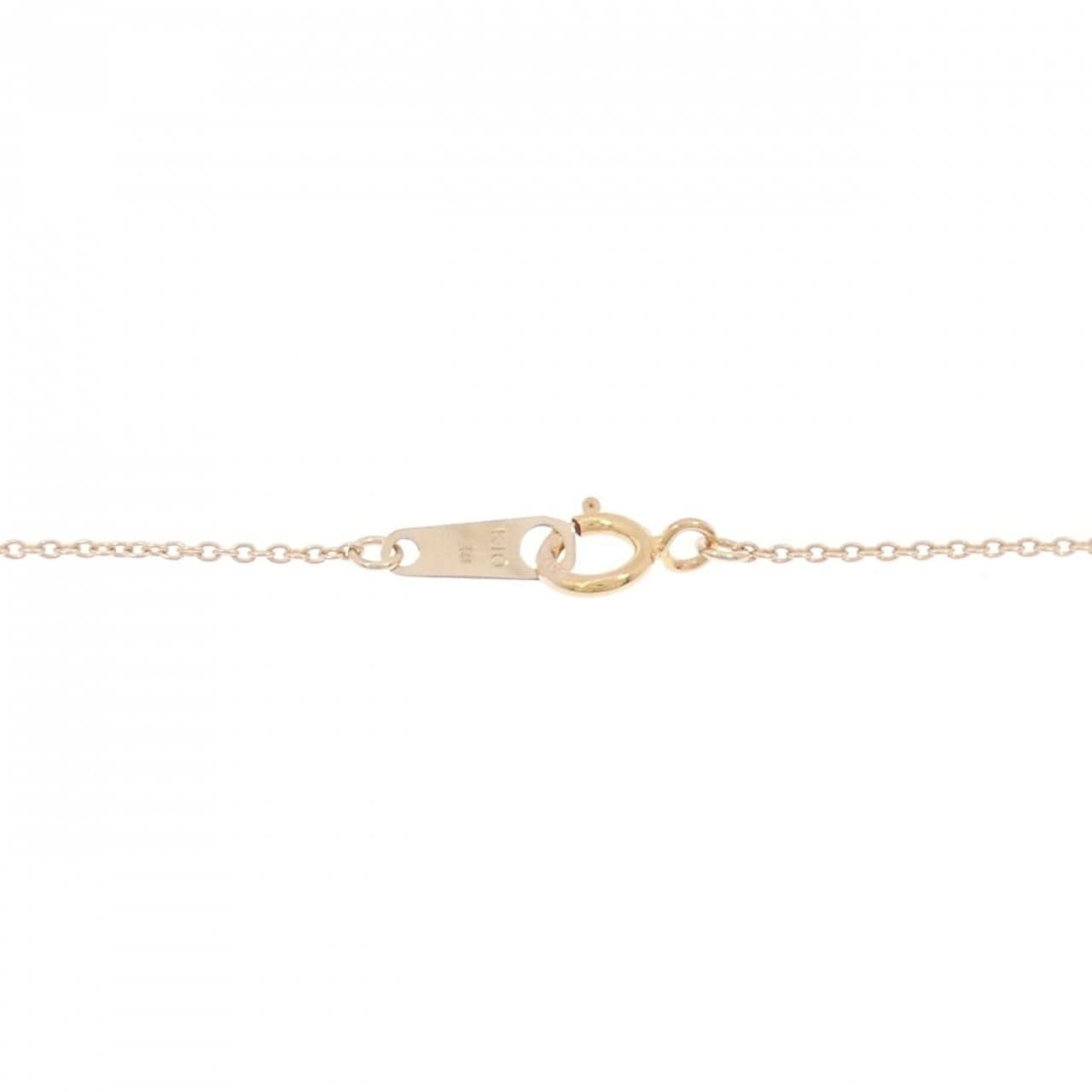 K10PG ソリティア ダイヤモンド ネックレス 0.10CT