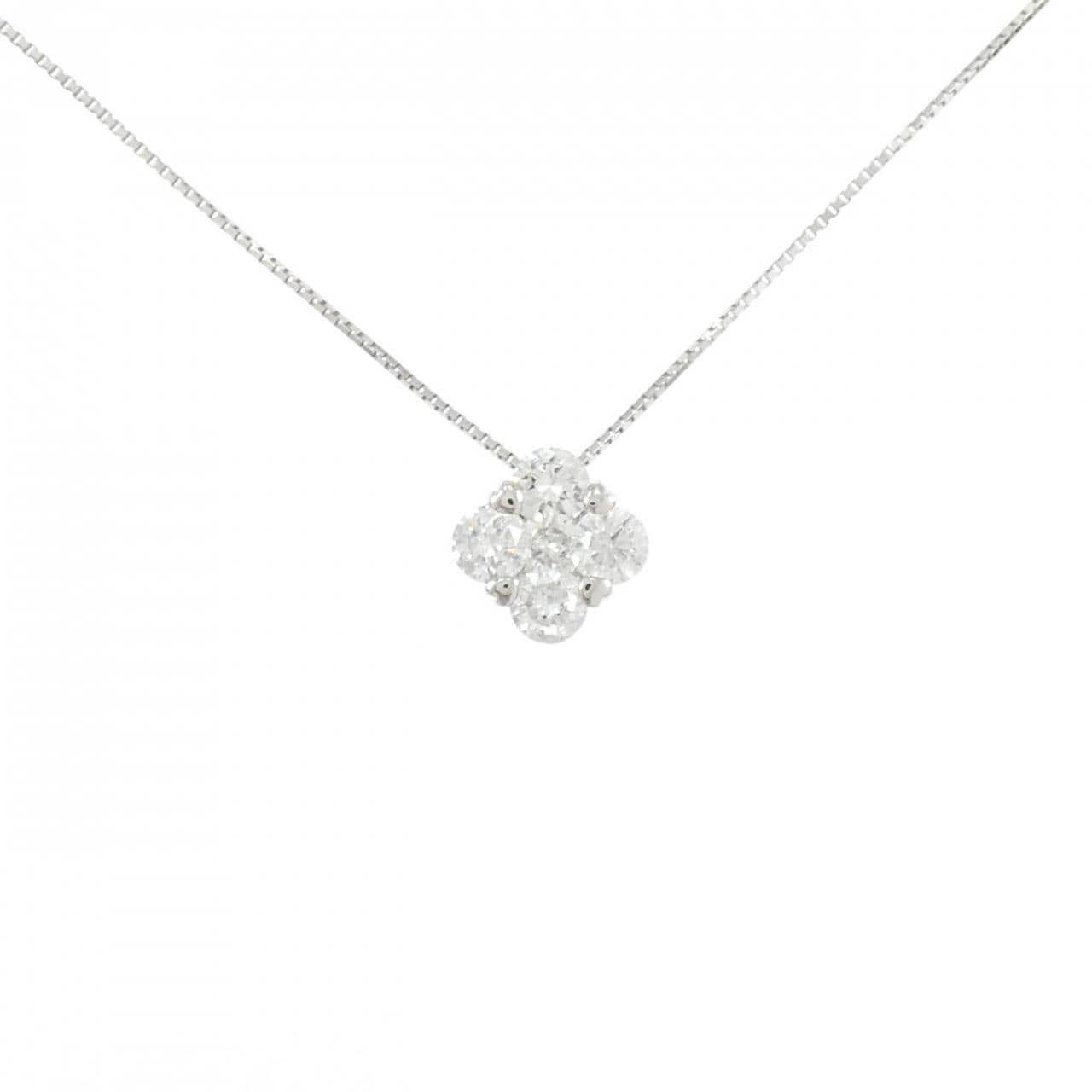 PT900/K18WG ダイヤモンド ネックレス 0.70CT