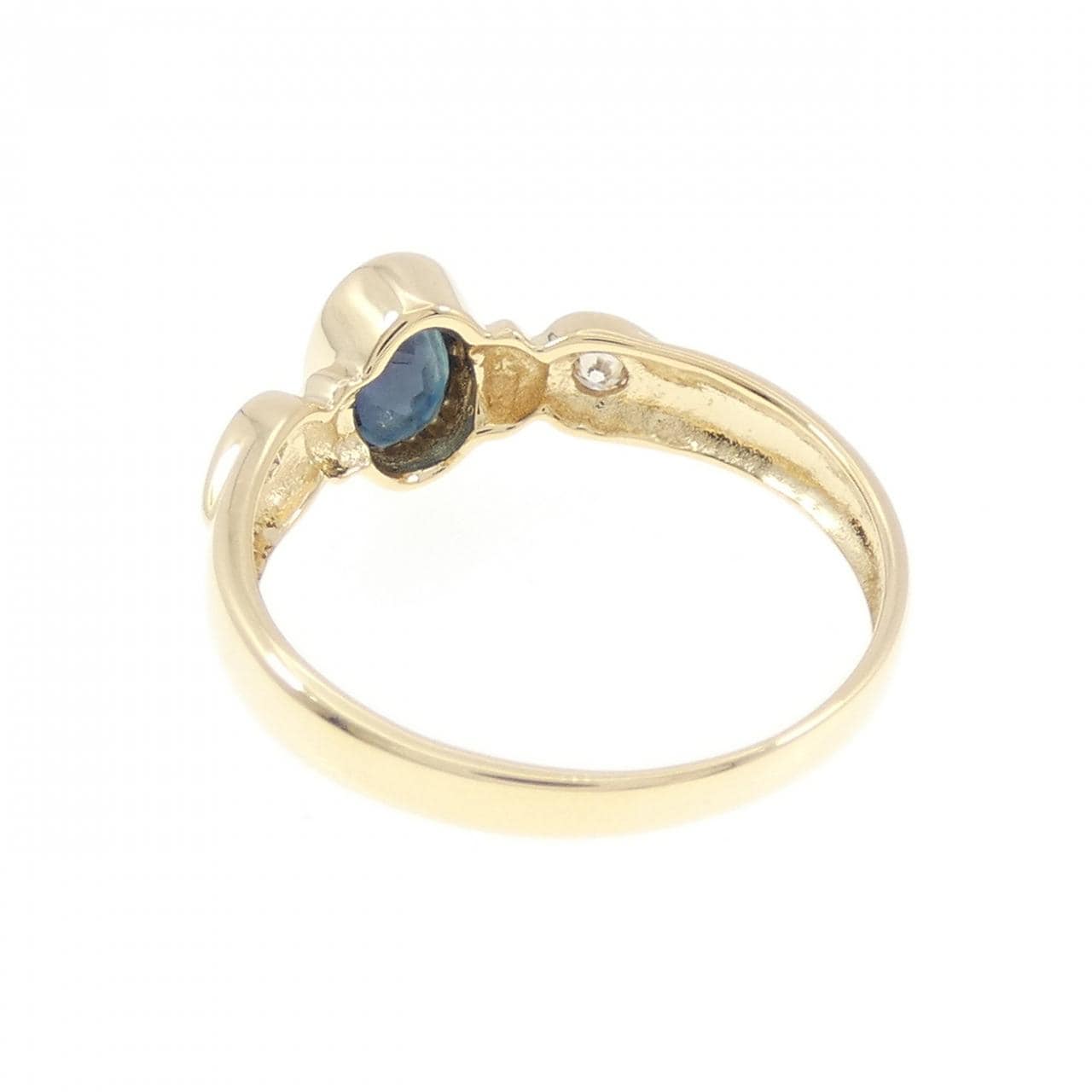 K18YG サファイヤ リング 0.45CT