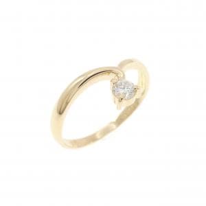 K18YG ダイヤモンド ピンキーリング 0.09CT