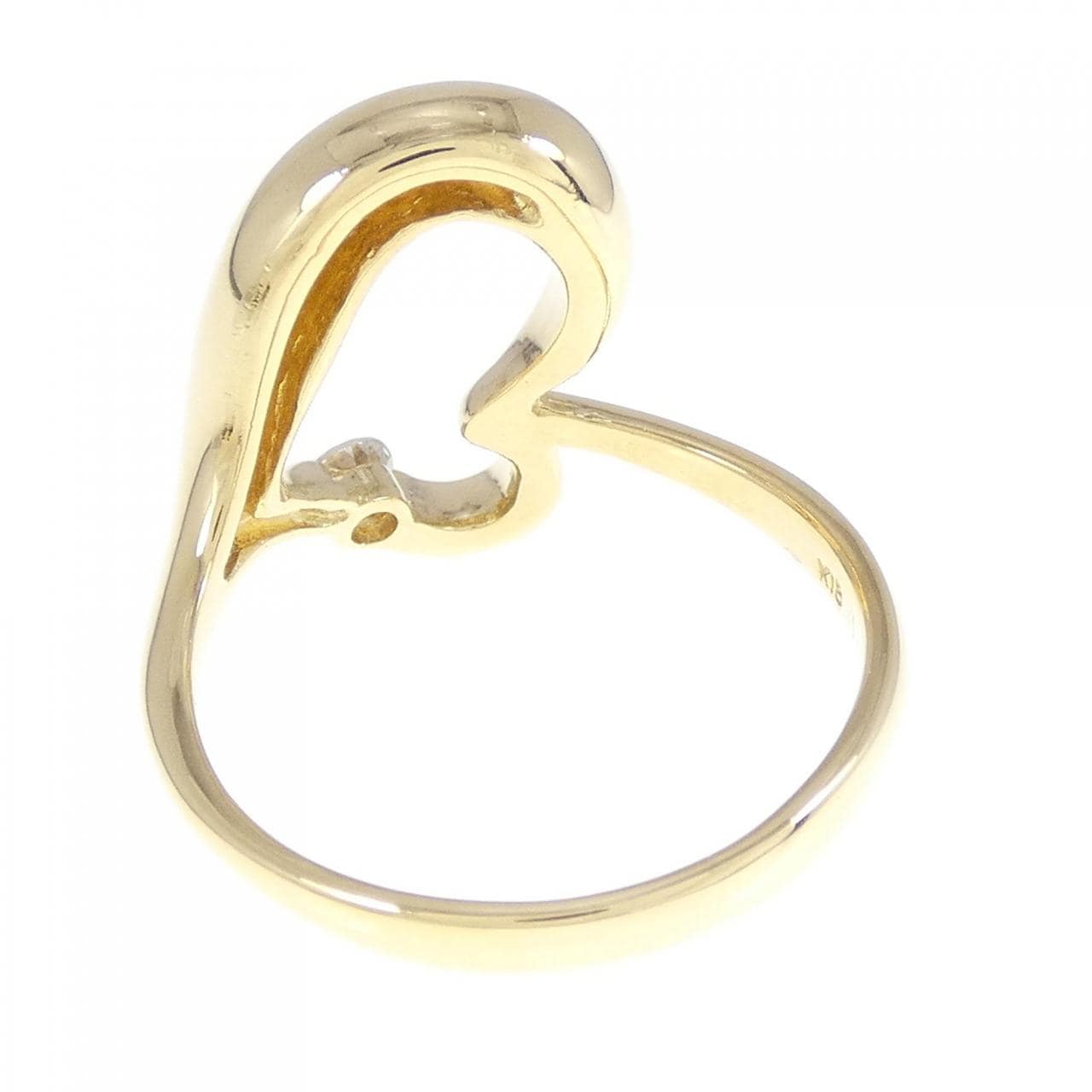 K18YG heart Diamond ring 0.12CT