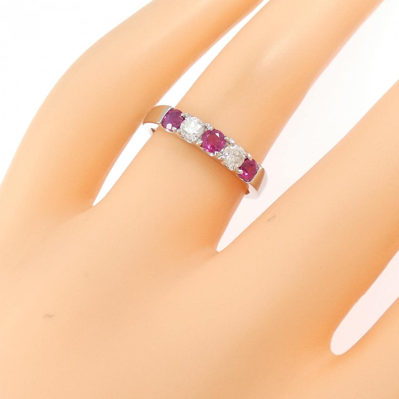 PT950 ルビー リング 0.43CT