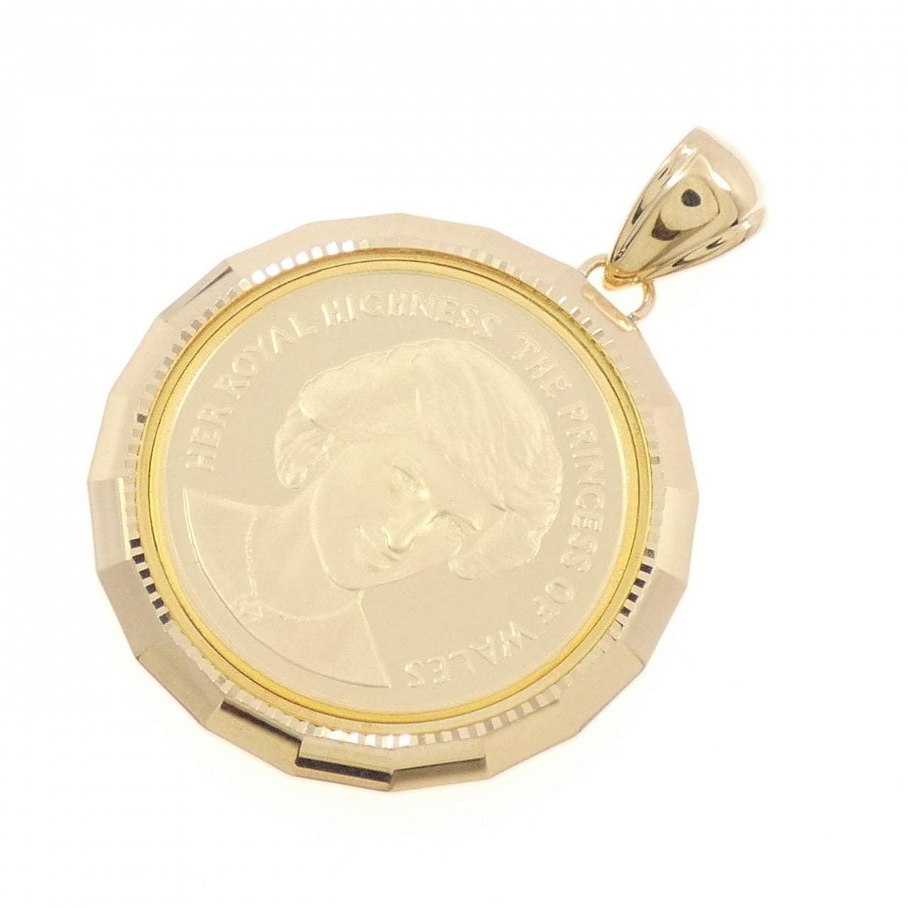 K18YG(枠) コイン ペンダント