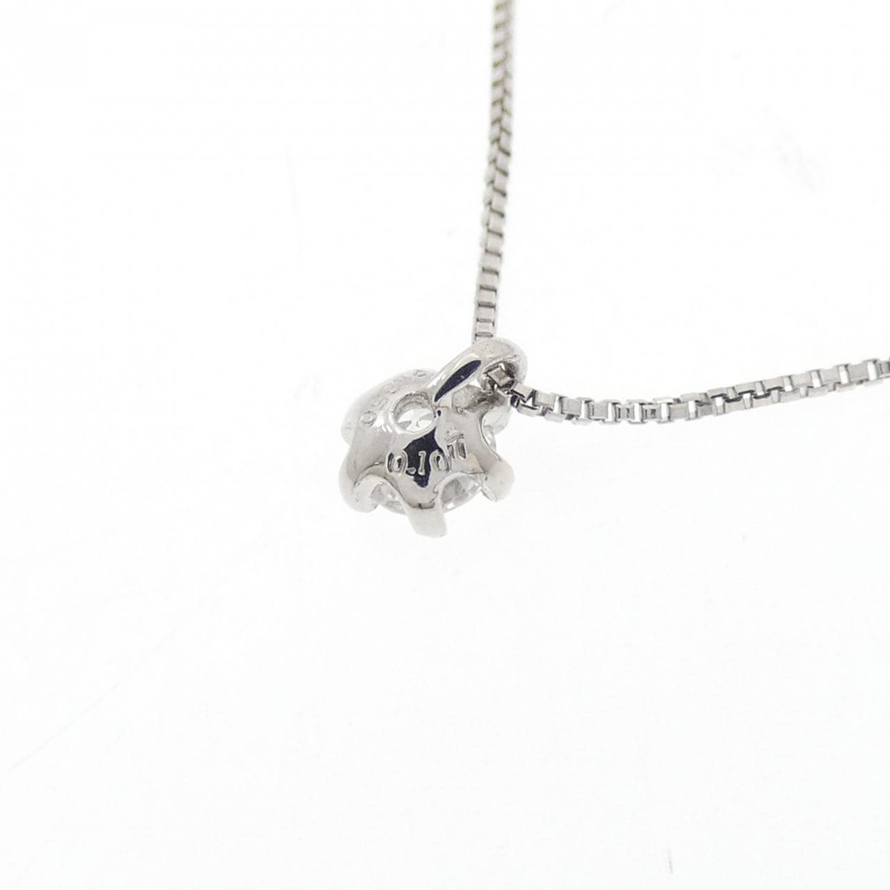 PT950/PT850 ソリティア ダイヤモンド ネックレス 0.107CT