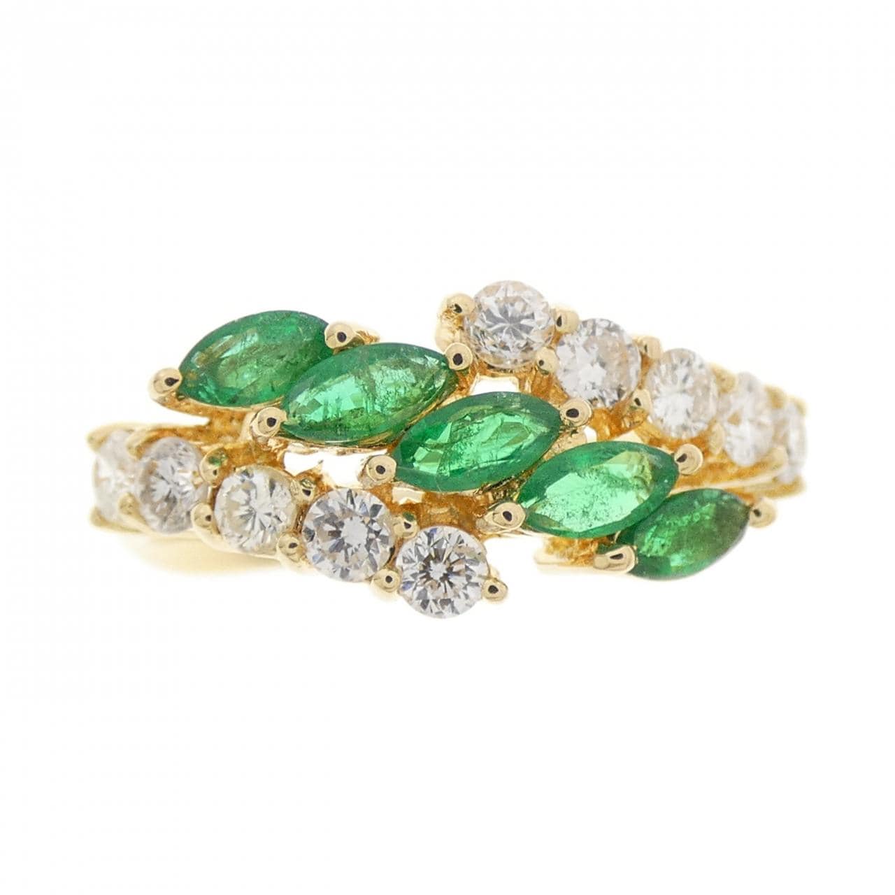 K18YG エメラルド リング 0.49CT