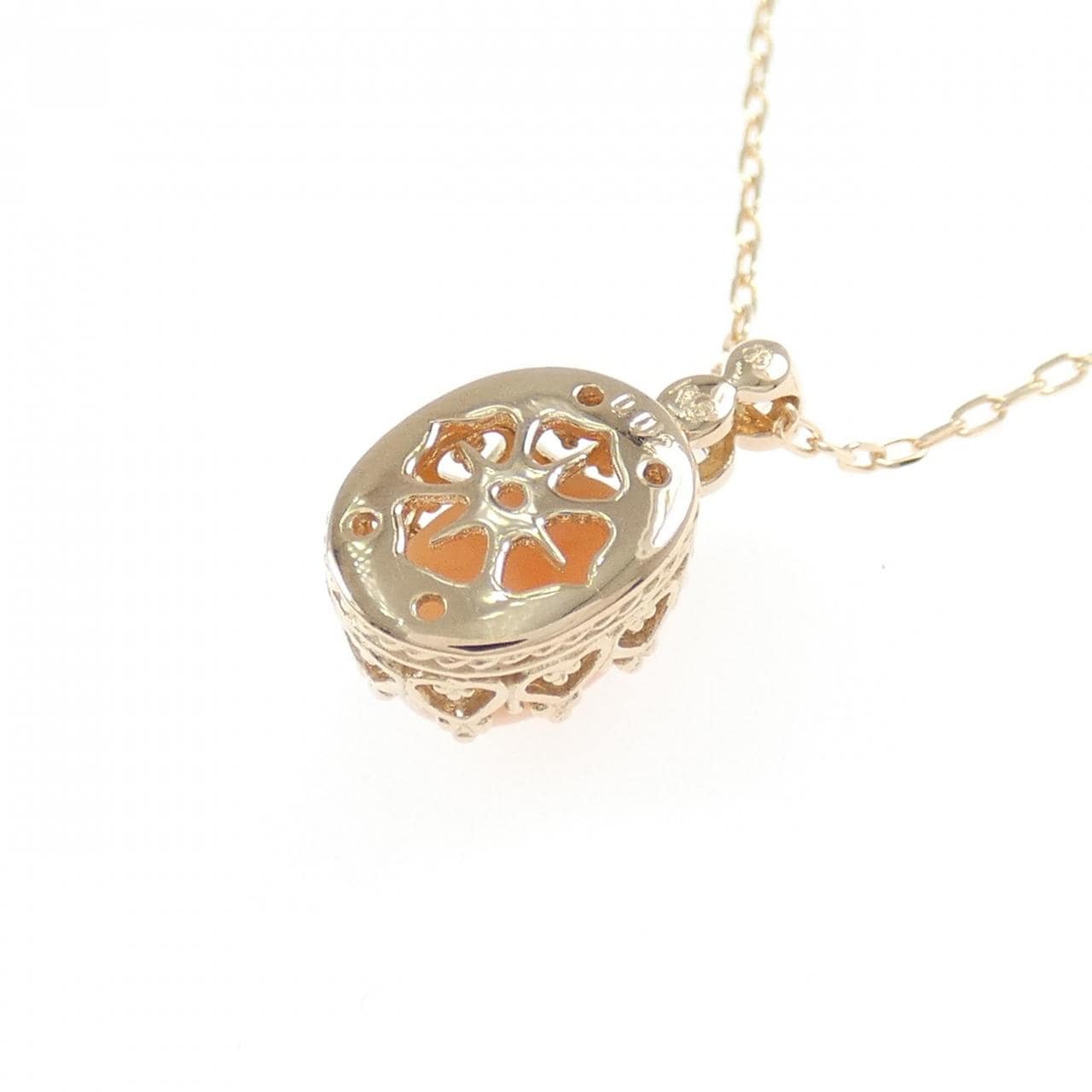 K18PG サンゴ ネックレス