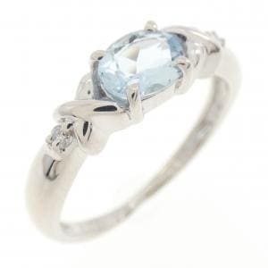 K18WG アクアマリン リング