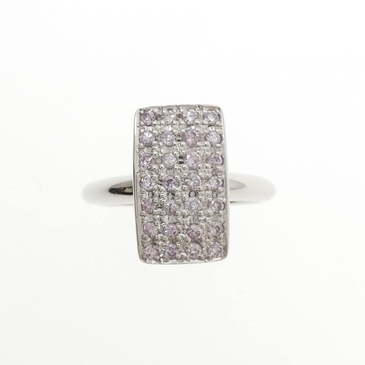 PT900 パヴェ ピンクダイヤモンド リング 0.38CT