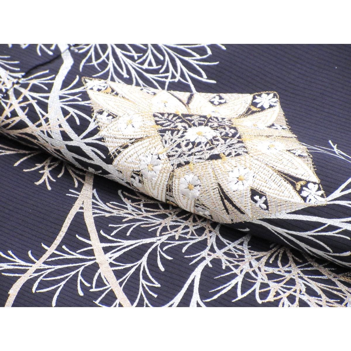 【未使用品】単衣　駒絽訪問着　金彩友禅刺繍入り