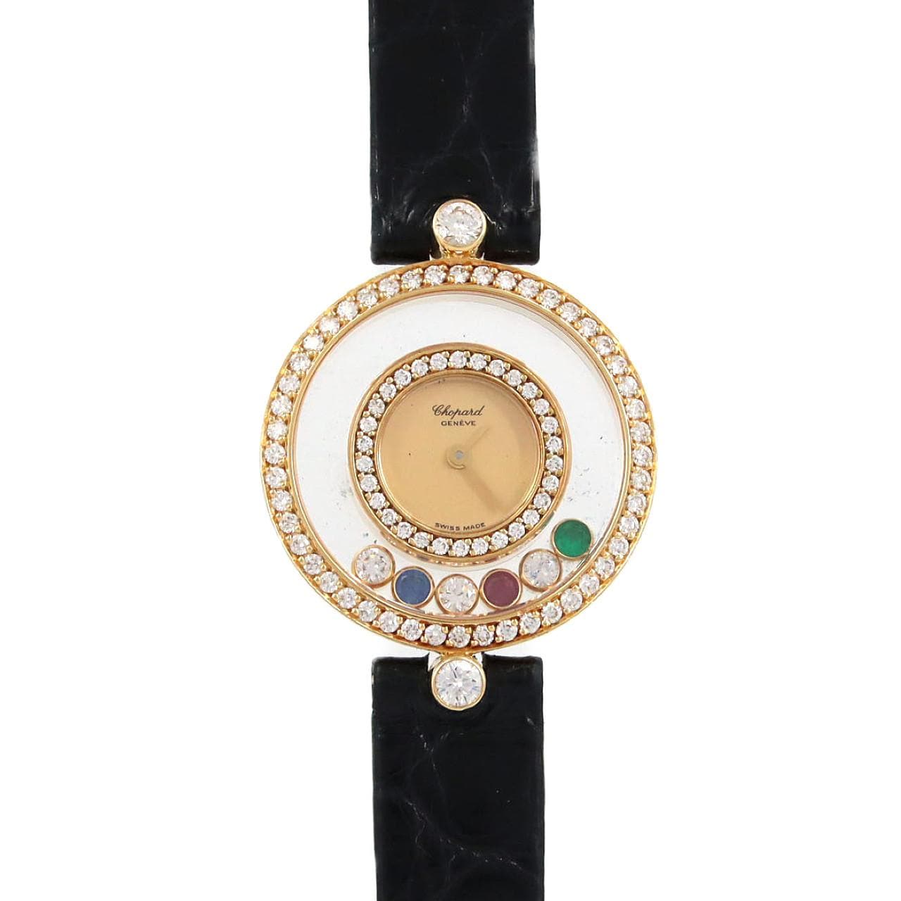 ショパール ハッピーダイヤモンド YG/2D･3P&1SRE 203957-0007 YG クォーツ