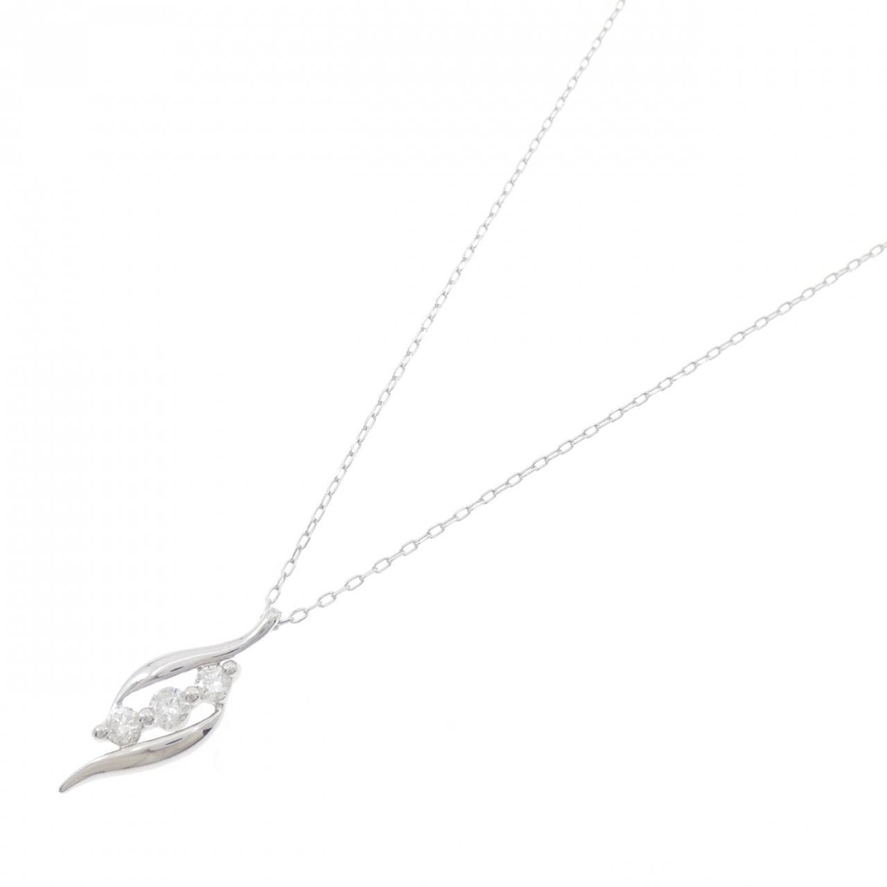 K18WG ダイヤモンド ネックレス 0.30CT