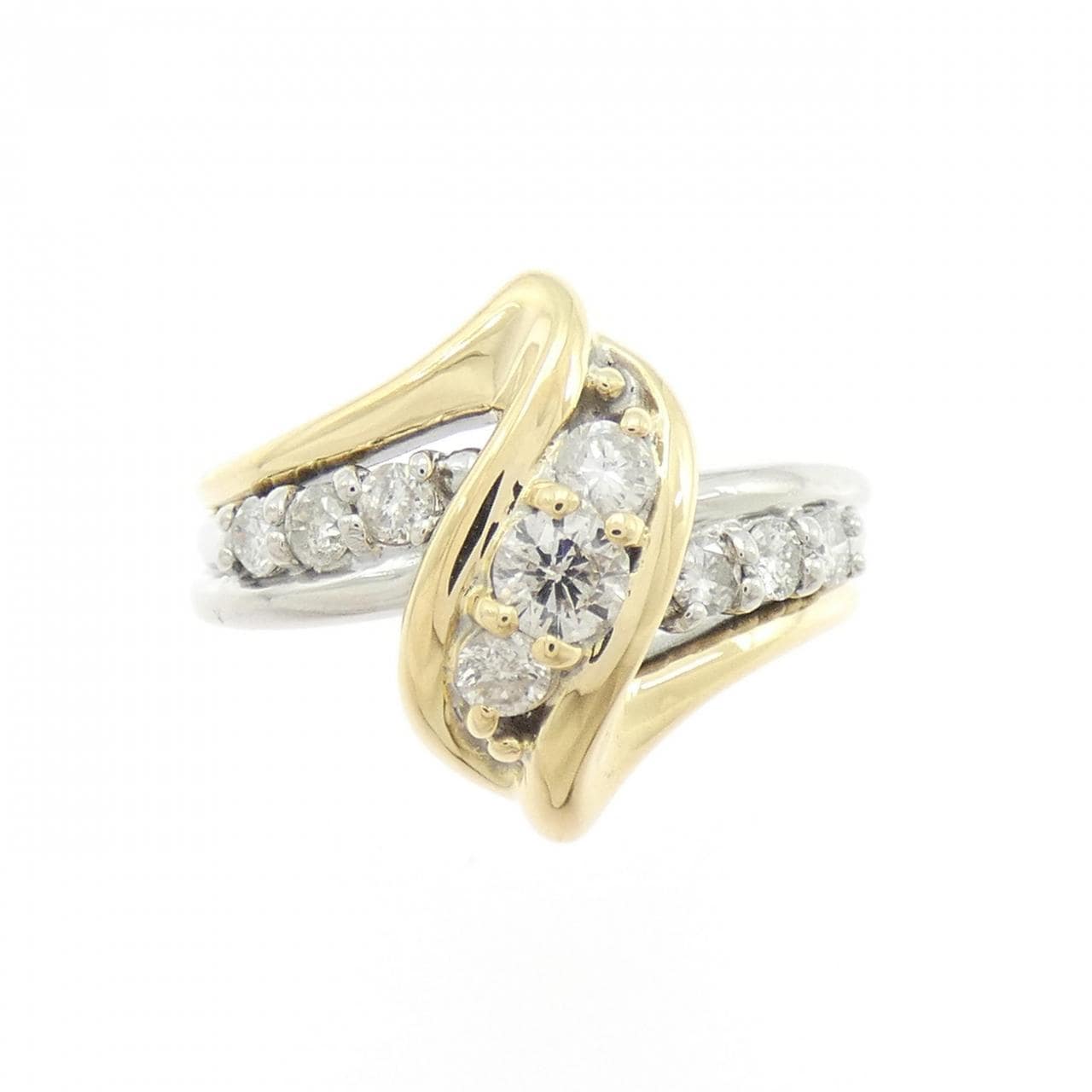 PT900/K18YG ダイヤモンド リング 0.50CT