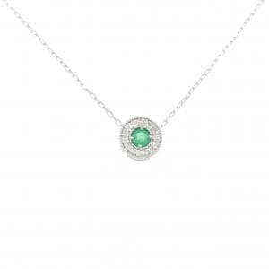 K10WG エメラルド ネックレス 0.08CT