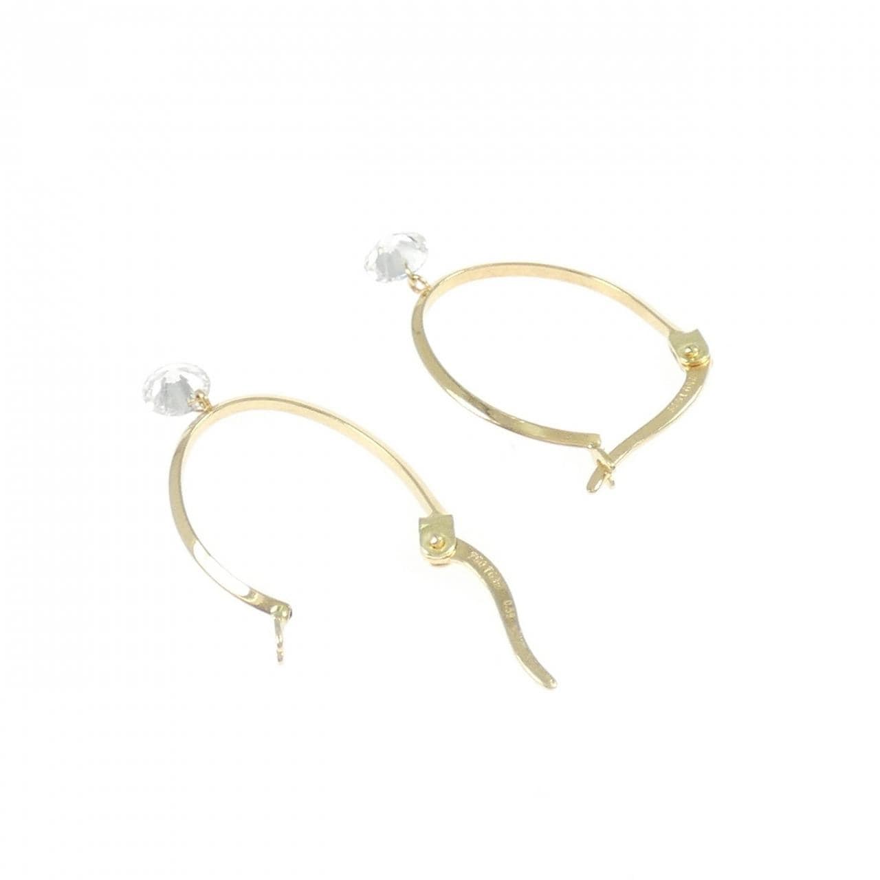 【新品】750YG ダイヤモンド ピアス 0.59CT