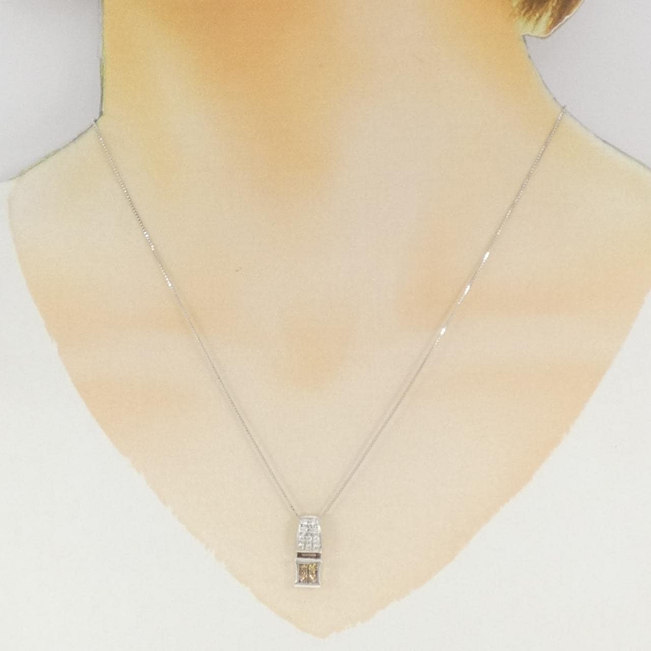 K18WG ダイヤモンド ネックレス 0.50CT