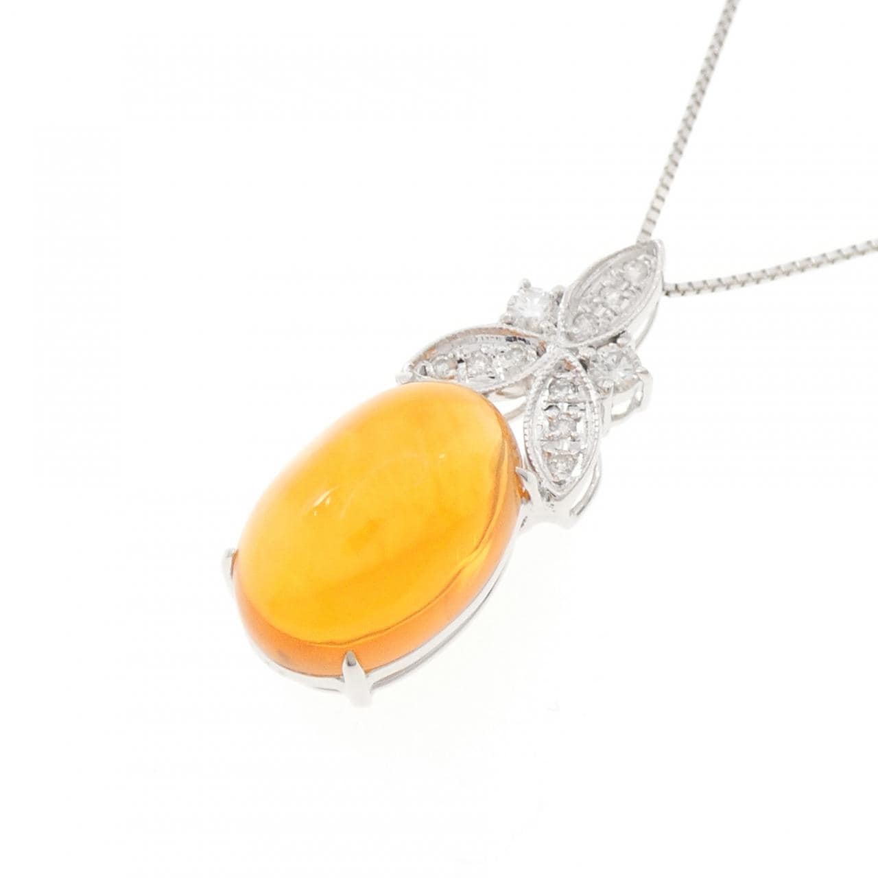 K18WG オパール ネックレス 5.98CT