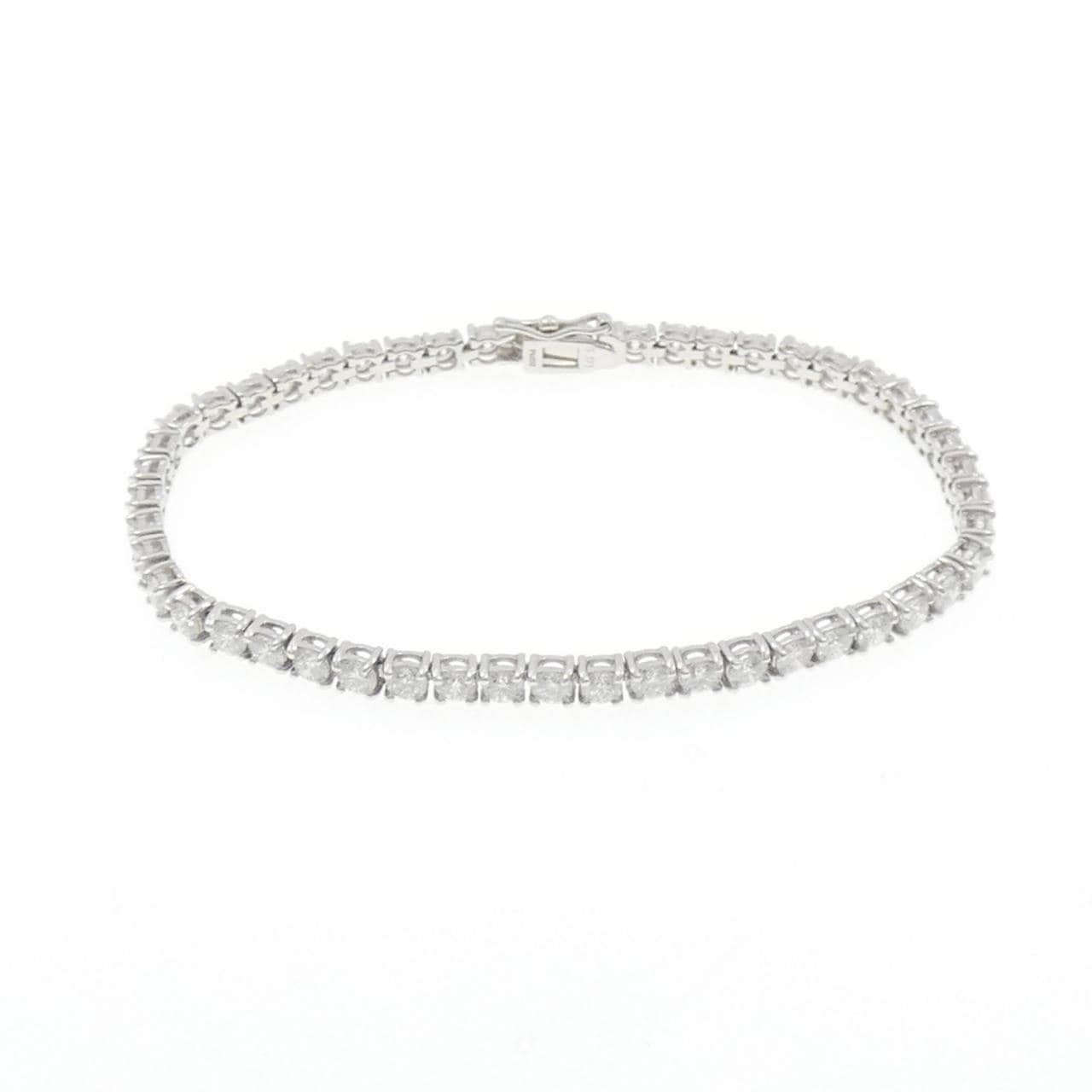 PT850/K18WG ダイヤモンド ブレスレット 5.01CT