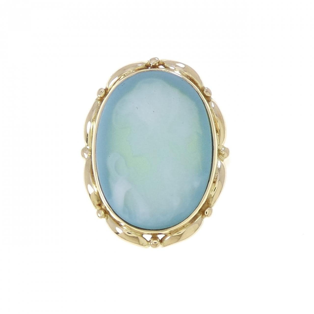 K18YG メノウカメオ リング